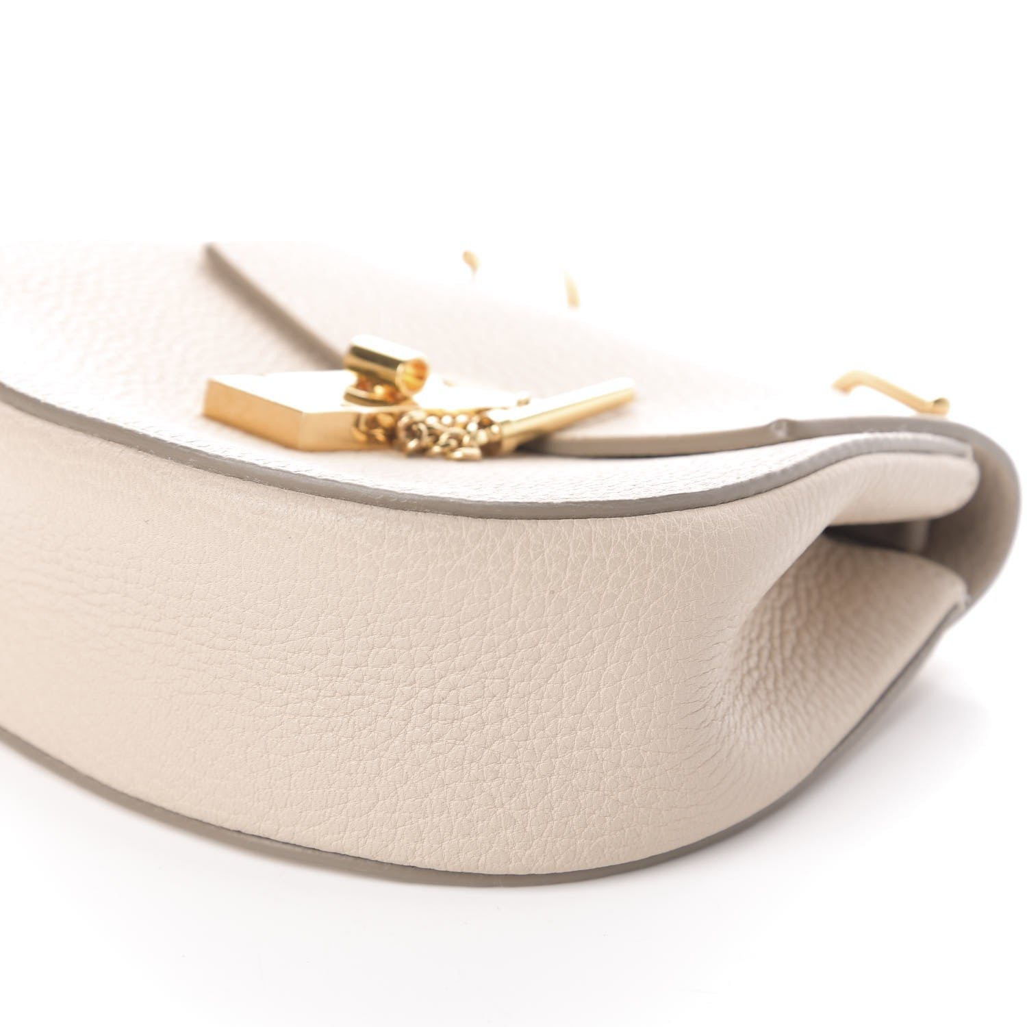 Chloe Grained Lambskin Mini Drew Shoulder Bag Abstract White 8 of 8