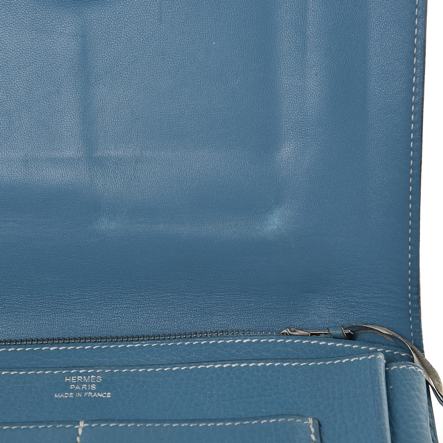 Togo Dogon Duo Wallet Blue Jean