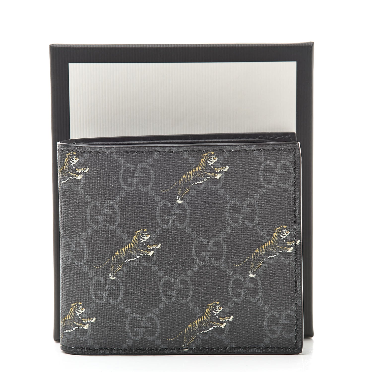 Gucci GG Supreme Monogram Tigers Wallet Black Multicolor 8 of 8