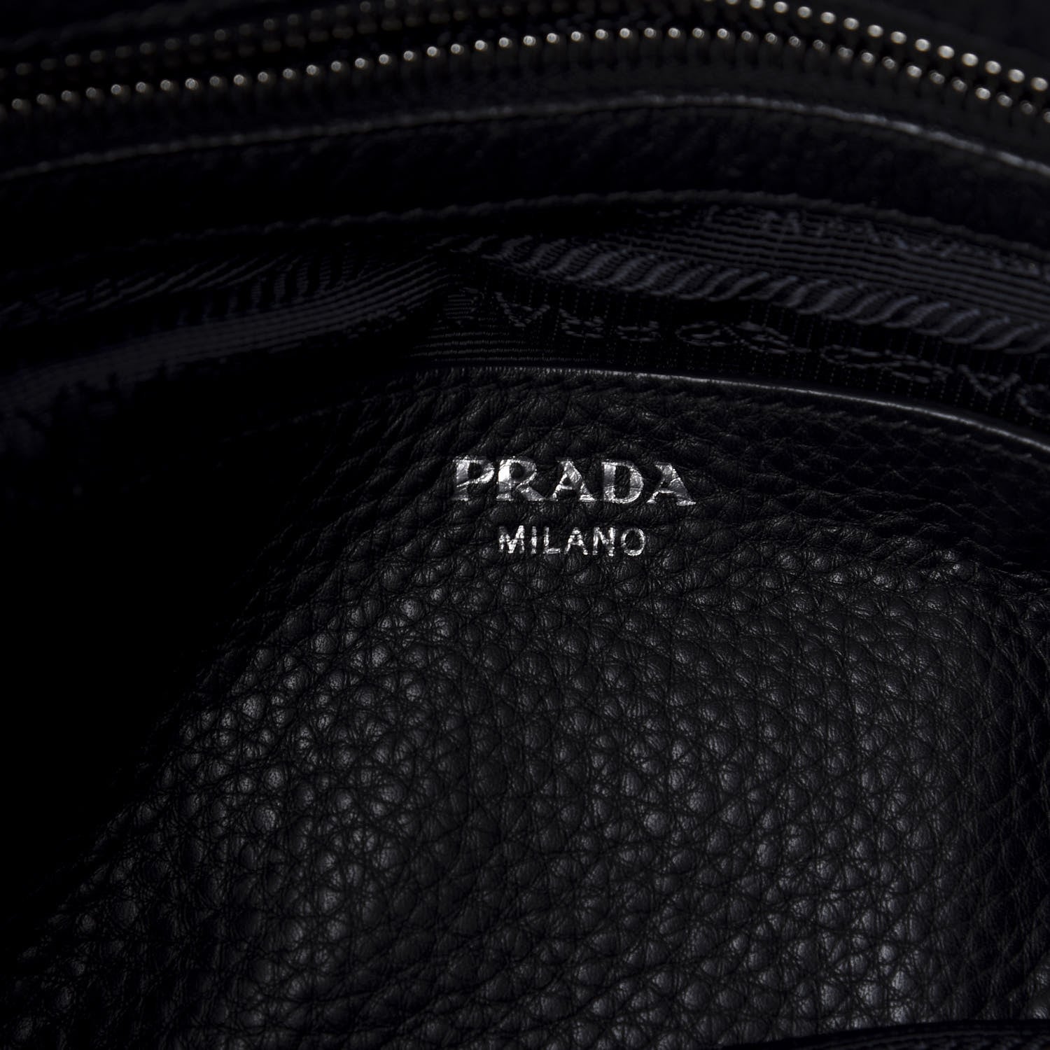 Prada Vitello Daino Shoulder Bag Black 10 of 11