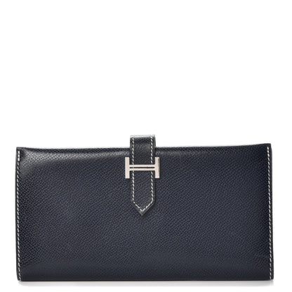Hermes Courchevel Bearn Wallet in Bleu Indigo 1 of 7
