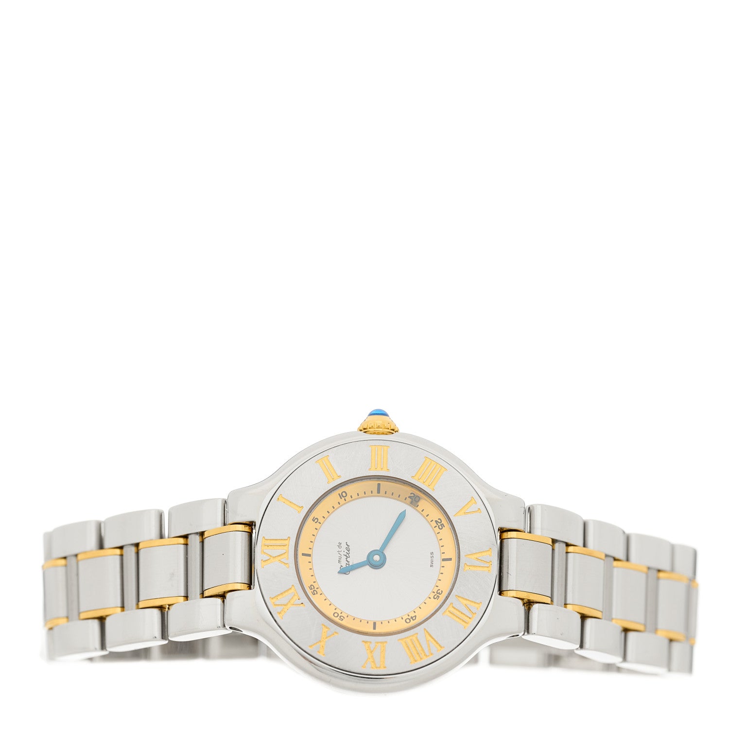 Cartier Stainless Steel 18K Yellow Gold 28mm Must de 21 Quartz Watch 2 of 4