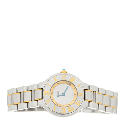 Cartier Stainless Steel 18K Yellow Gold 28mm Must de 21 Quartz Watch 2 of 4