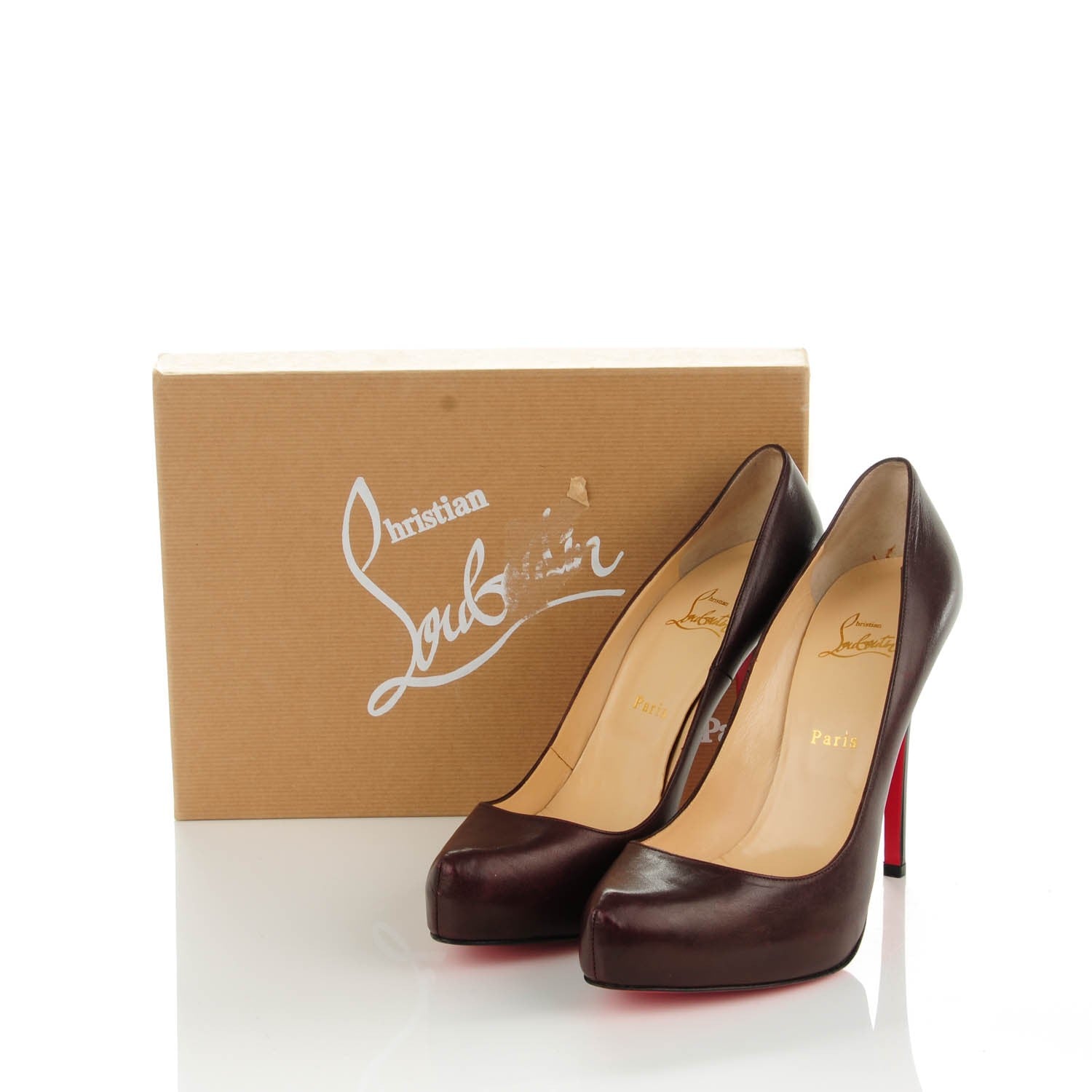 Christian Louboutin Kid Rolando 120 Pumps 41.5 Melanzana 5 of 8