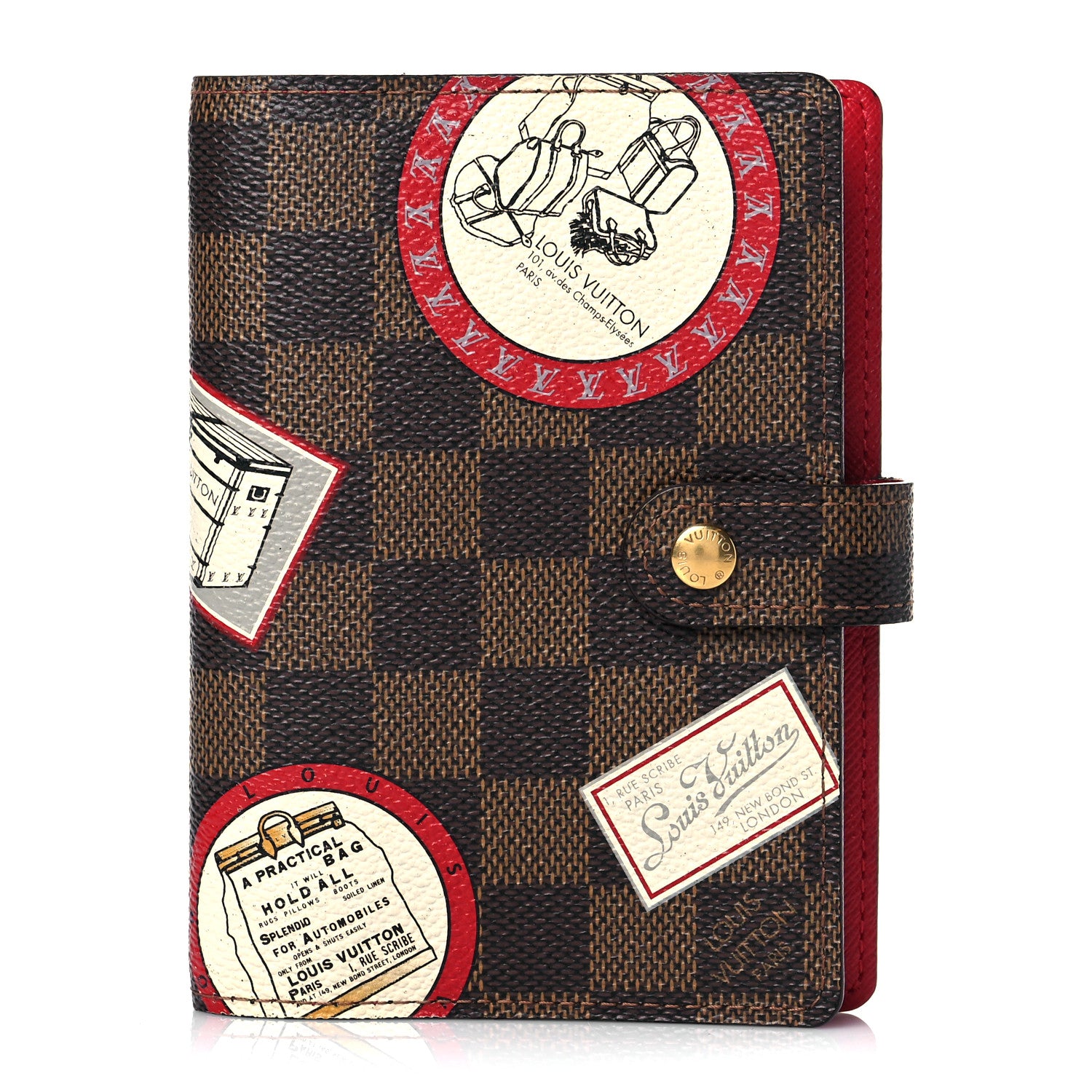 Louis Vuitton Damier Ebene Patch Small Ring Agenda Cover 1 of 10