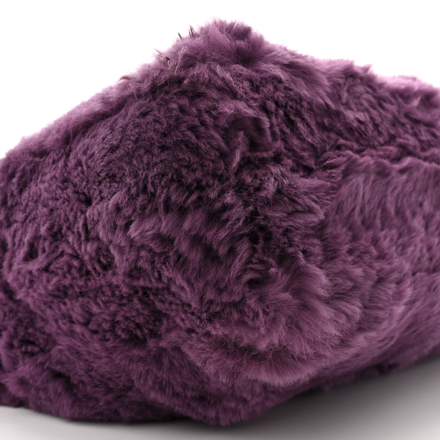 Chanel Rabbit Fur Shoulder Bag Dark Purple 9 of 11