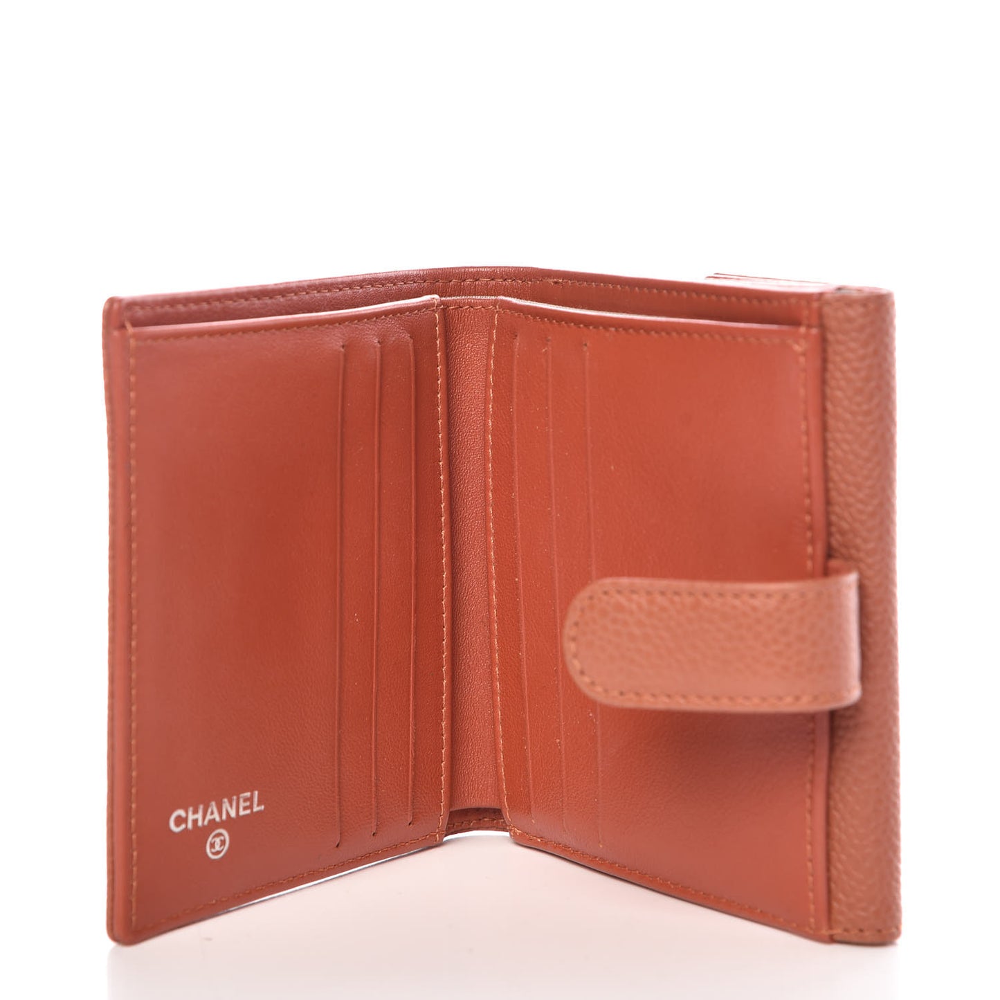 Caviar Timeless CC Compact Flap Wallet Light Red