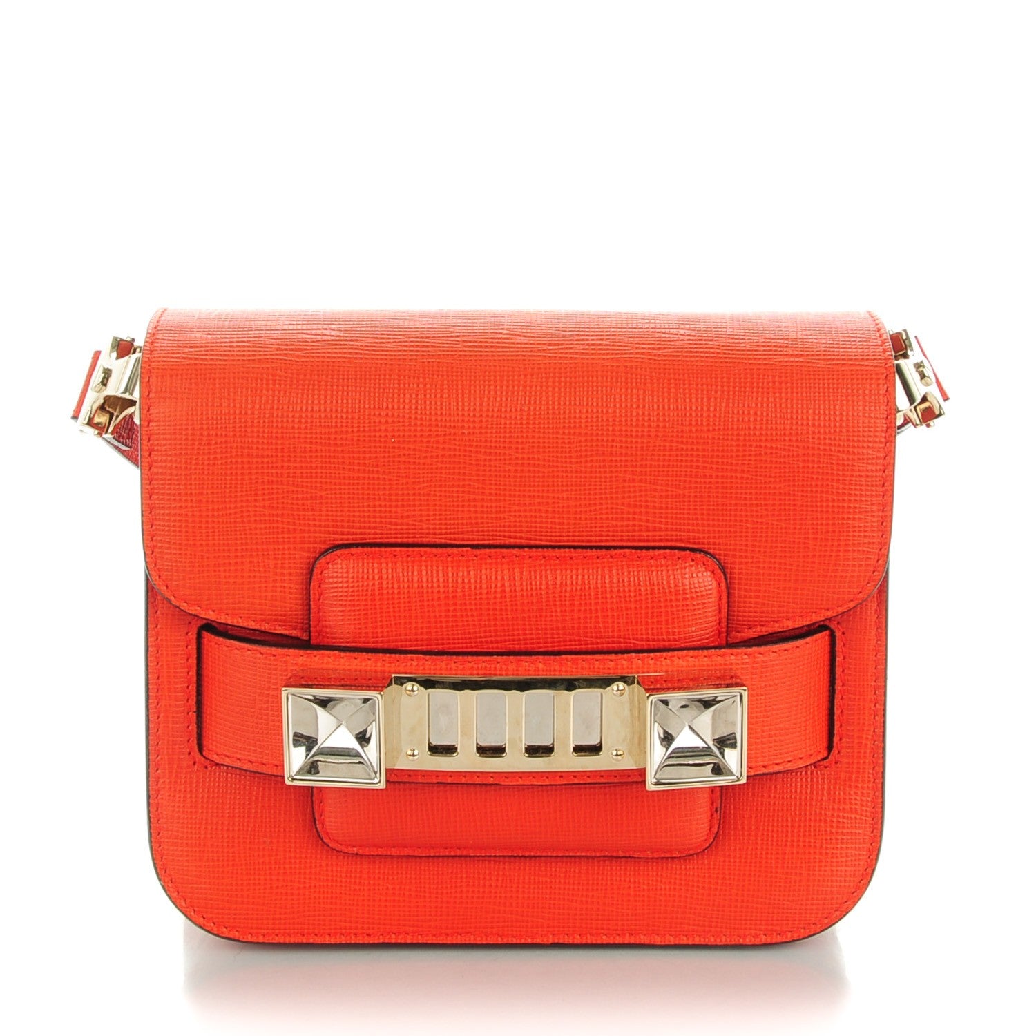 Proenza Schouler Linosa Calfskin Mini PS11 Classic Shoulder Bag Fire Red 1 of 8