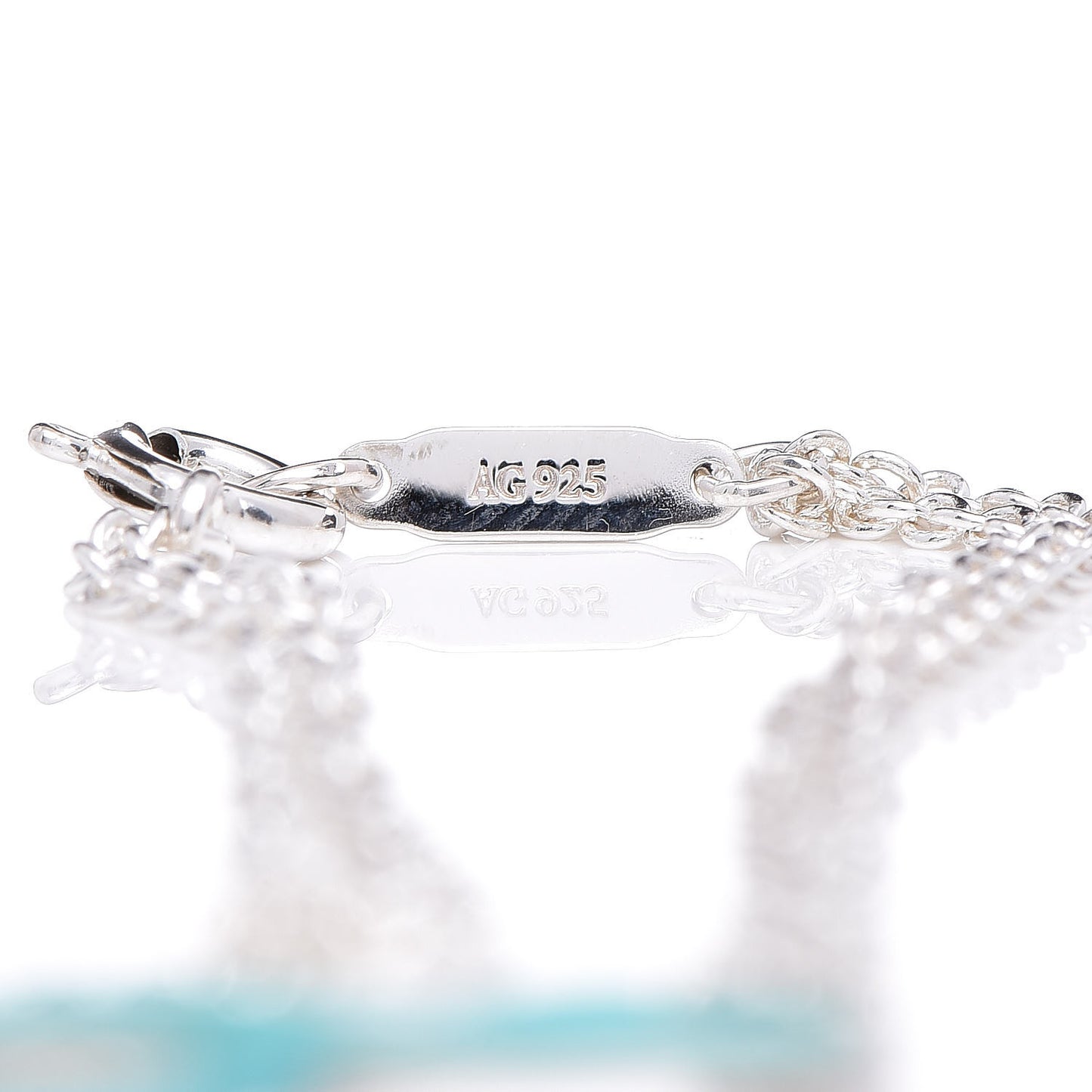 Sterling Silver Enamel Infinity Bracelet Blue