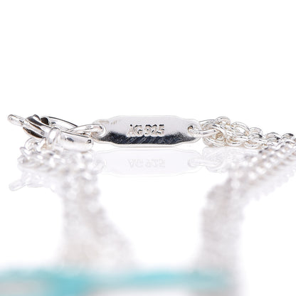 Tiffany Sterling Silver Enamel Infinity Bracelet Blue 6 of 6