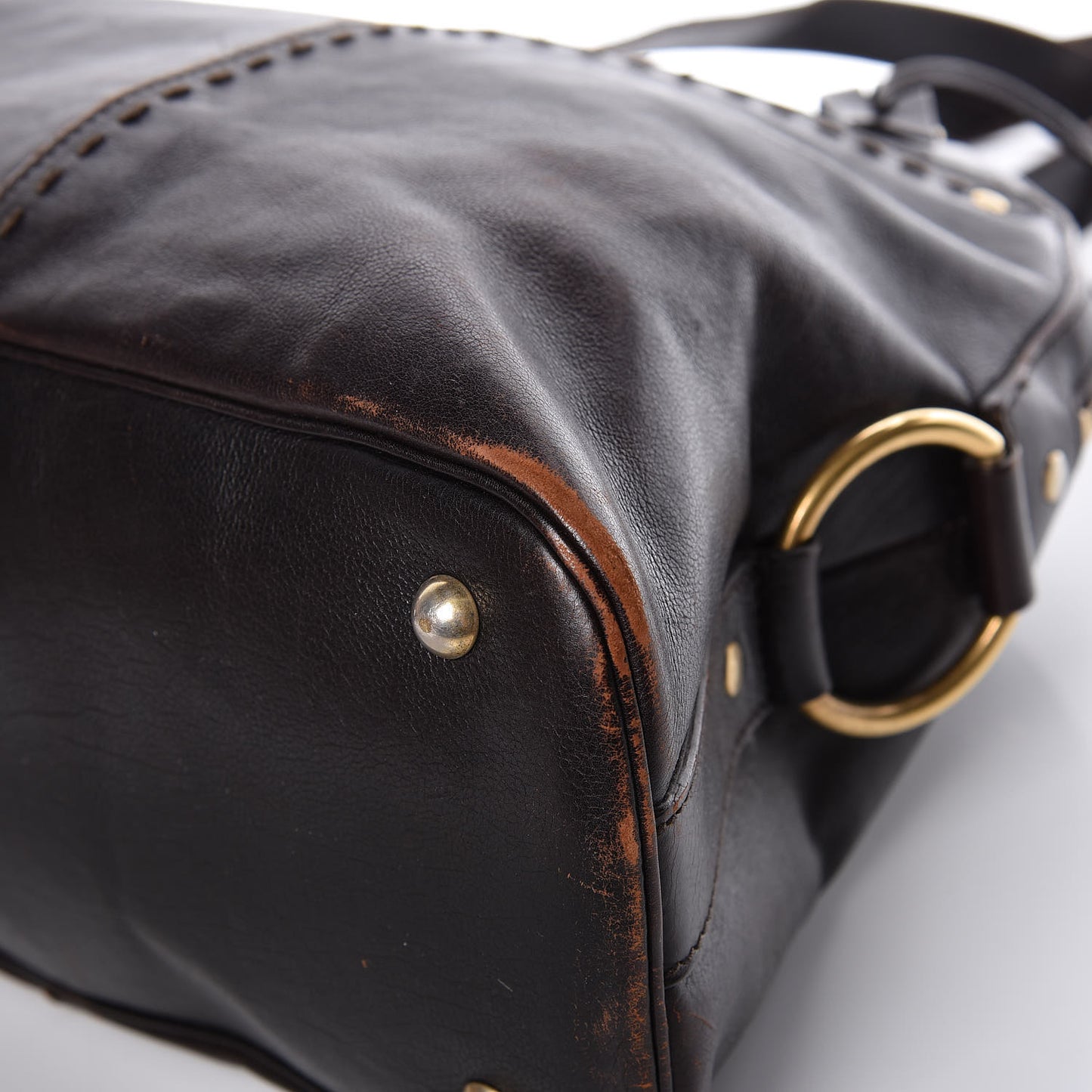 Calfskin Large Muse Dark Brown