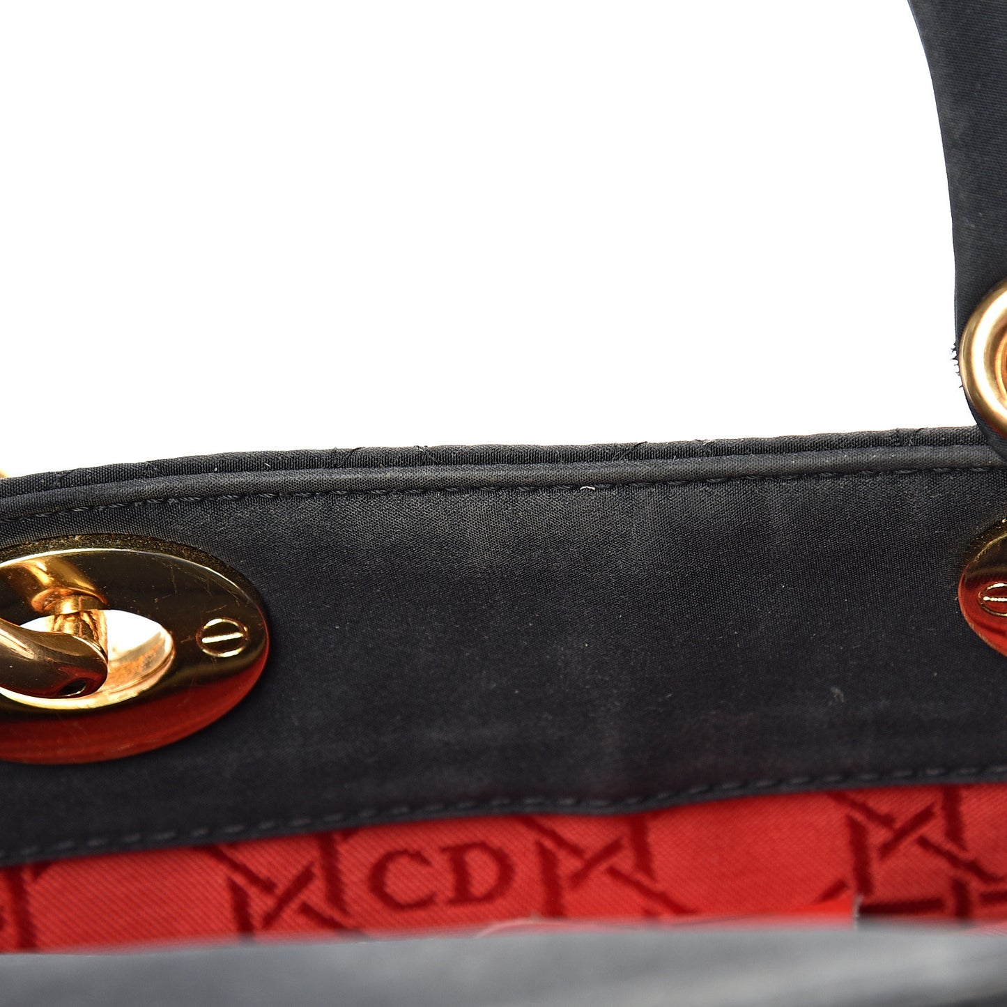 Nylon Cannage Mini Lady Dior Black
