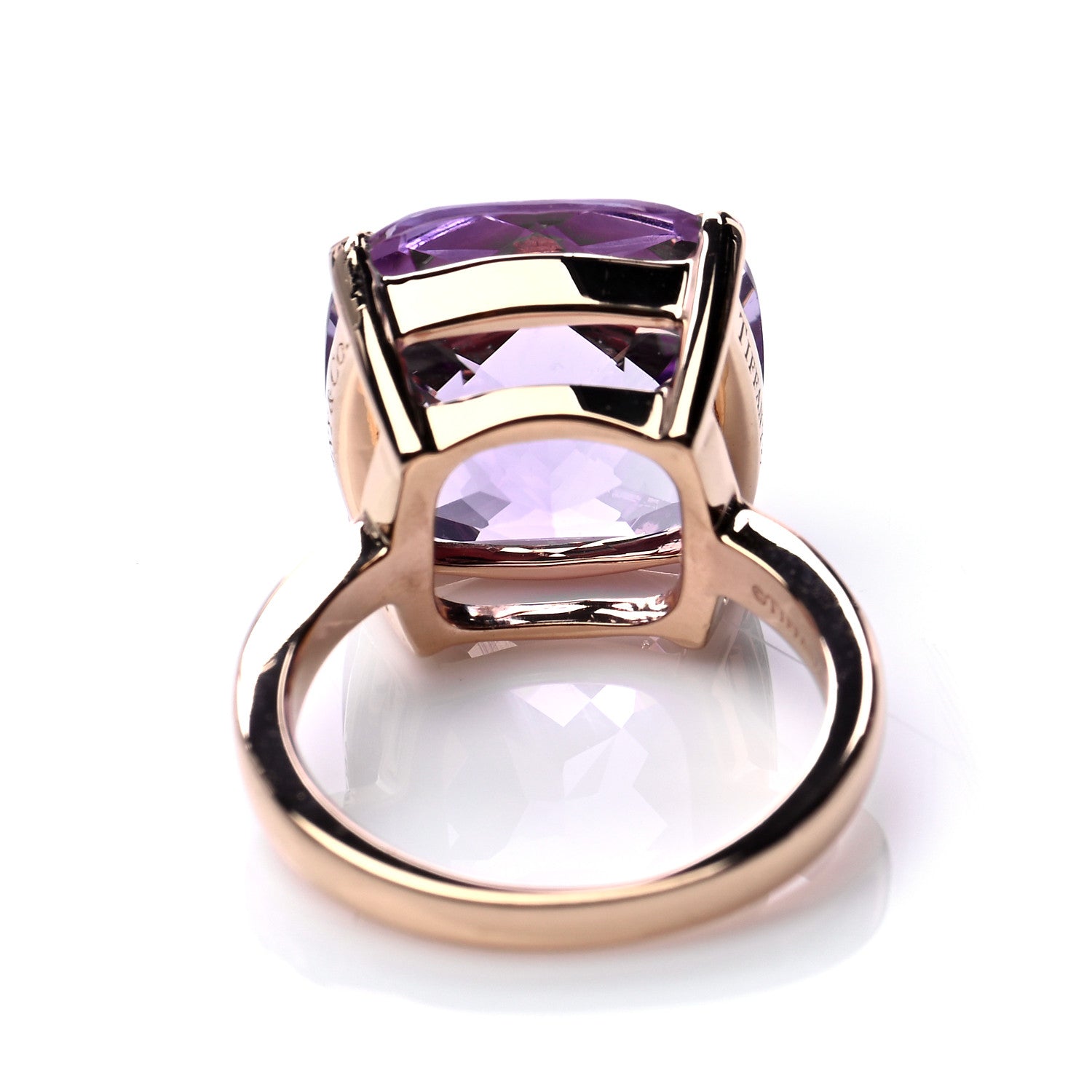 Tiffany 18K Rose Gold Amethyst Sparklers Cocktail Ring 52 6 5 of 8