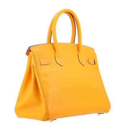 Hermes Epsom Candy Birkin 30 Jaune D'Or Feu 2 of 9