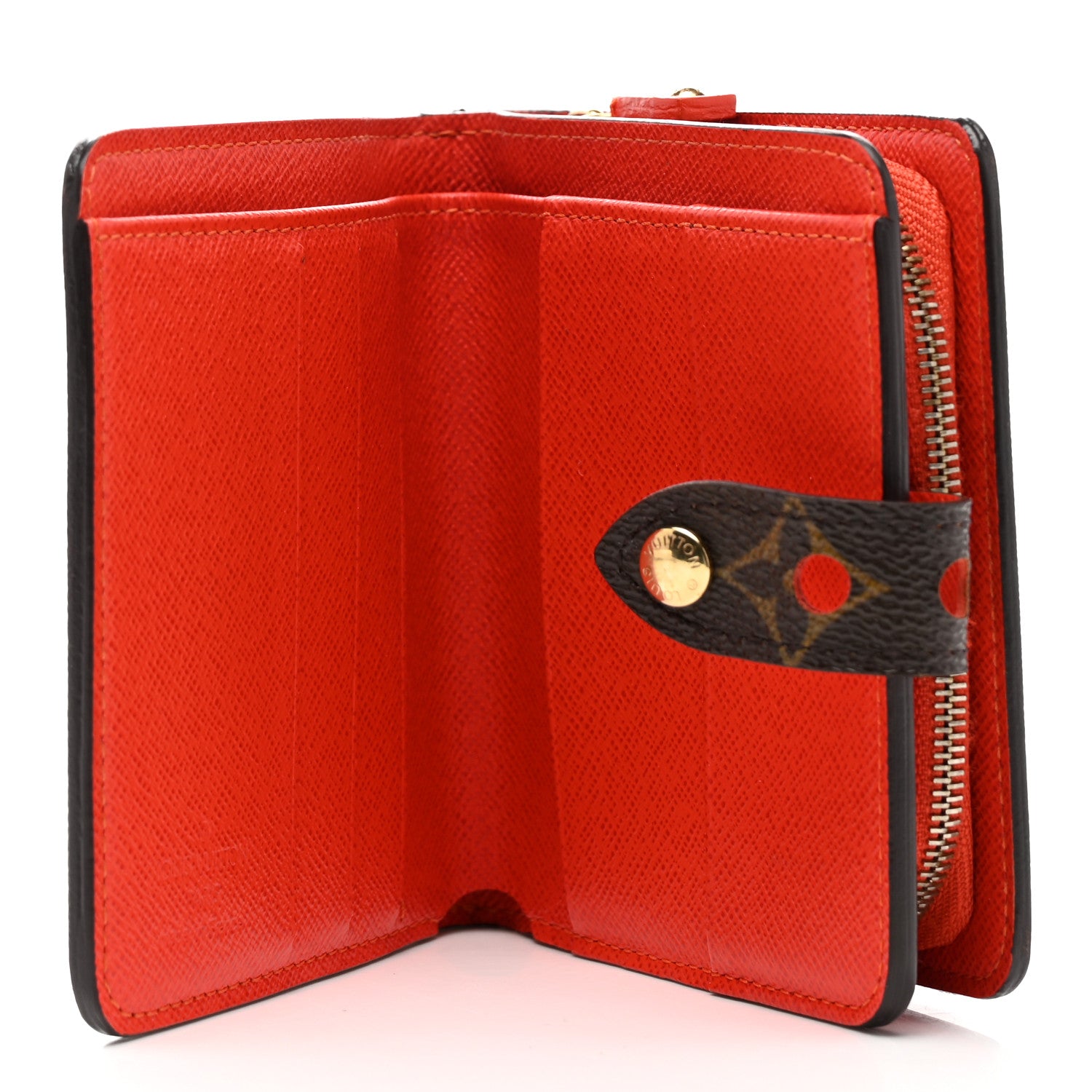 Louis Vuitton Monogram Perforated Compact Zipped Wallet Orange 5 of 6