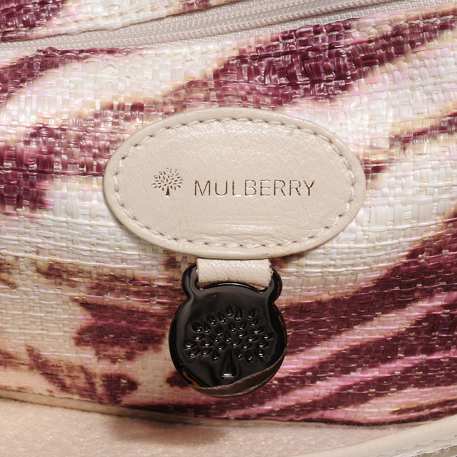 Mulberry Trippy Tiger Raffia Alexa Satchel 7 of 9