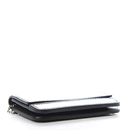 Burberry Coated Canvas Horseferry Print Mini Jody Chain Card Case Black 5 of 8