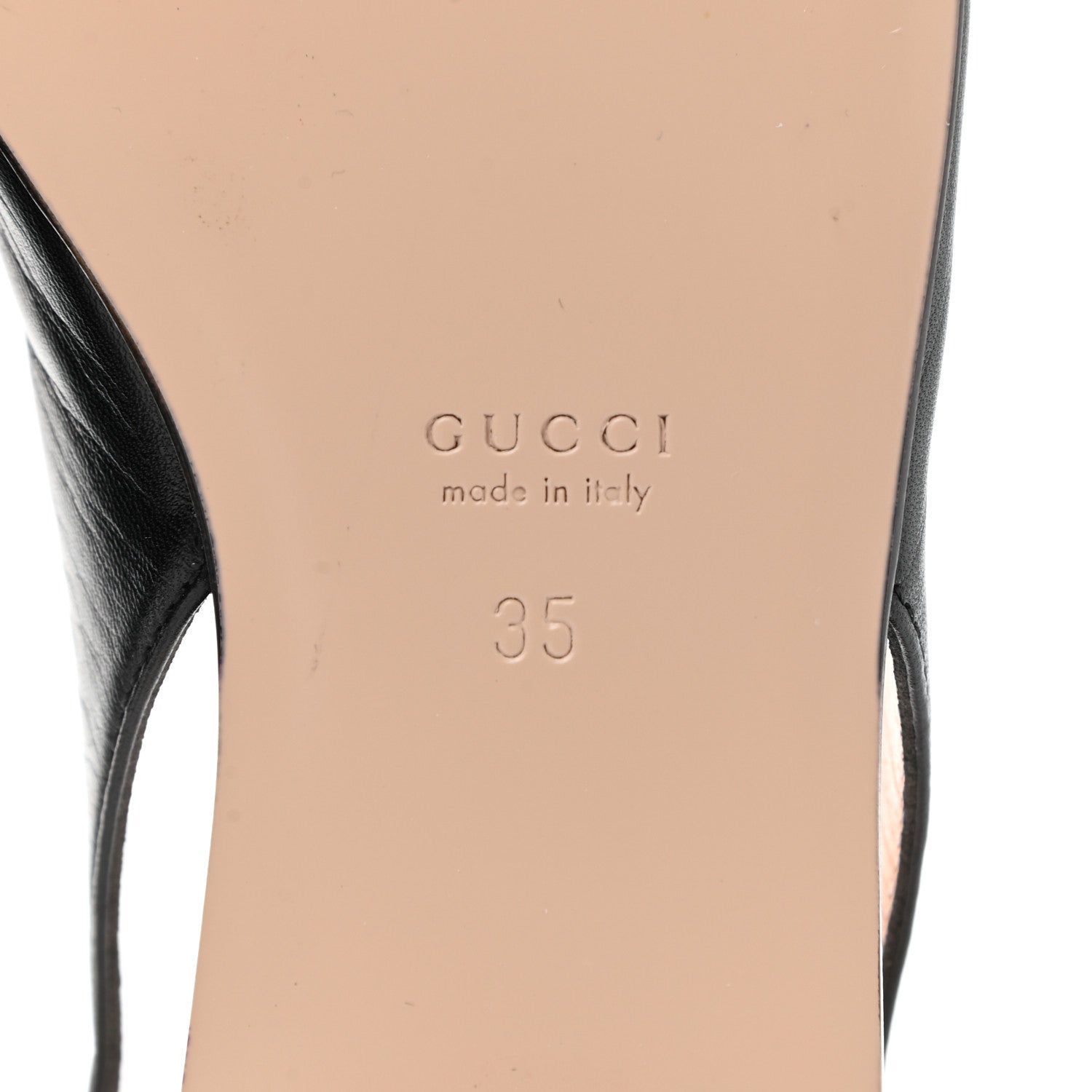 Gucci Malaga Kid Nappa Zumi Slingback Flats 35 Black 8 of 10