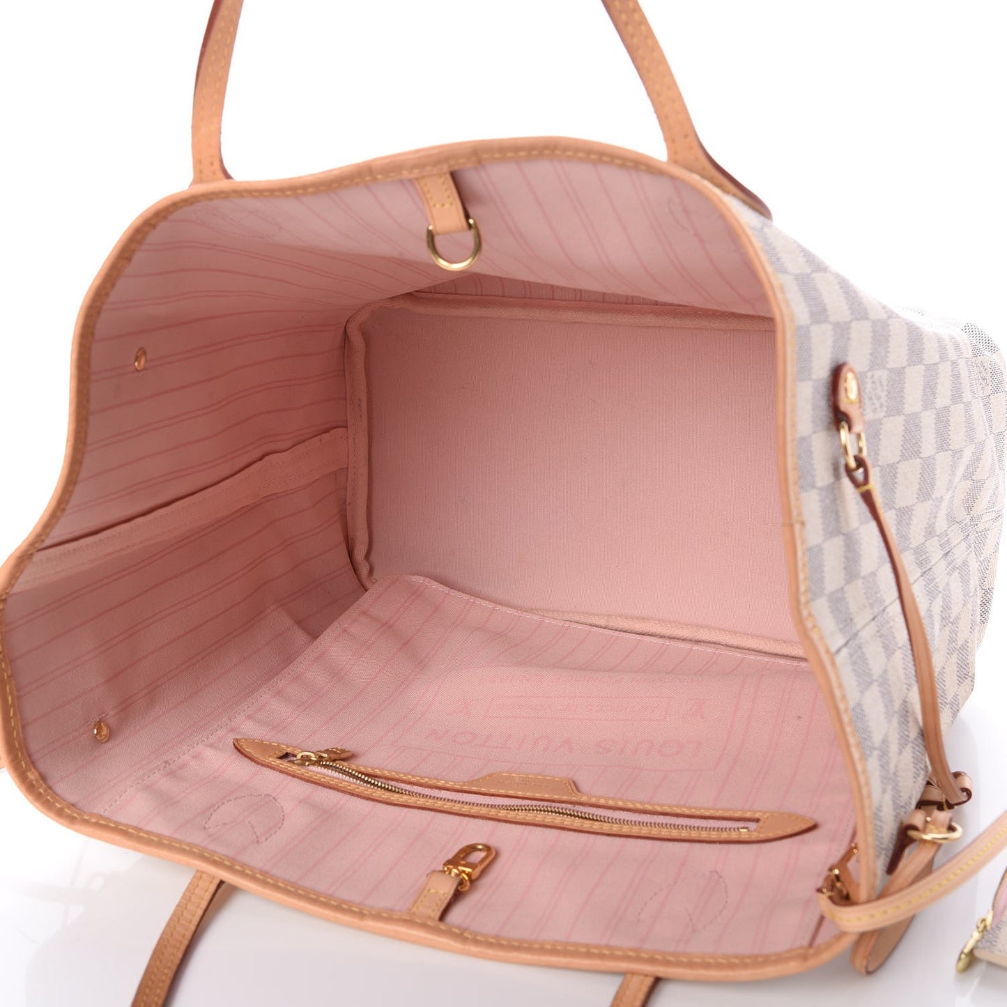 Damier Azur Neo Neverfull MM Rose Ballerine
