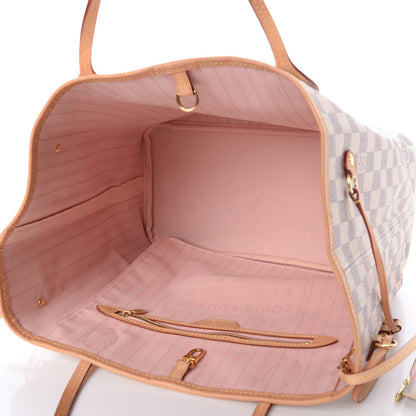 Louis Vuitton Damier Azur Neo Neverfull MM Rose Ballerine 5 of 9