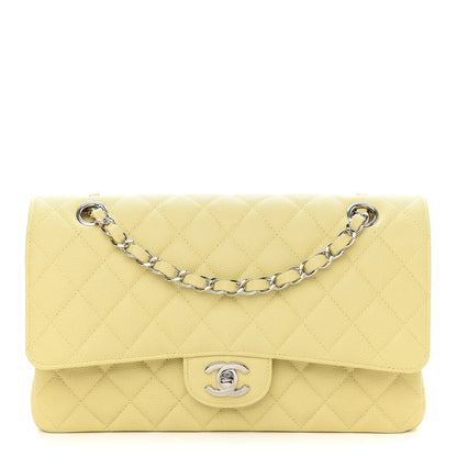 Chanel Caviar Quilted Medium Double Flap Light Yellow 1 of 8