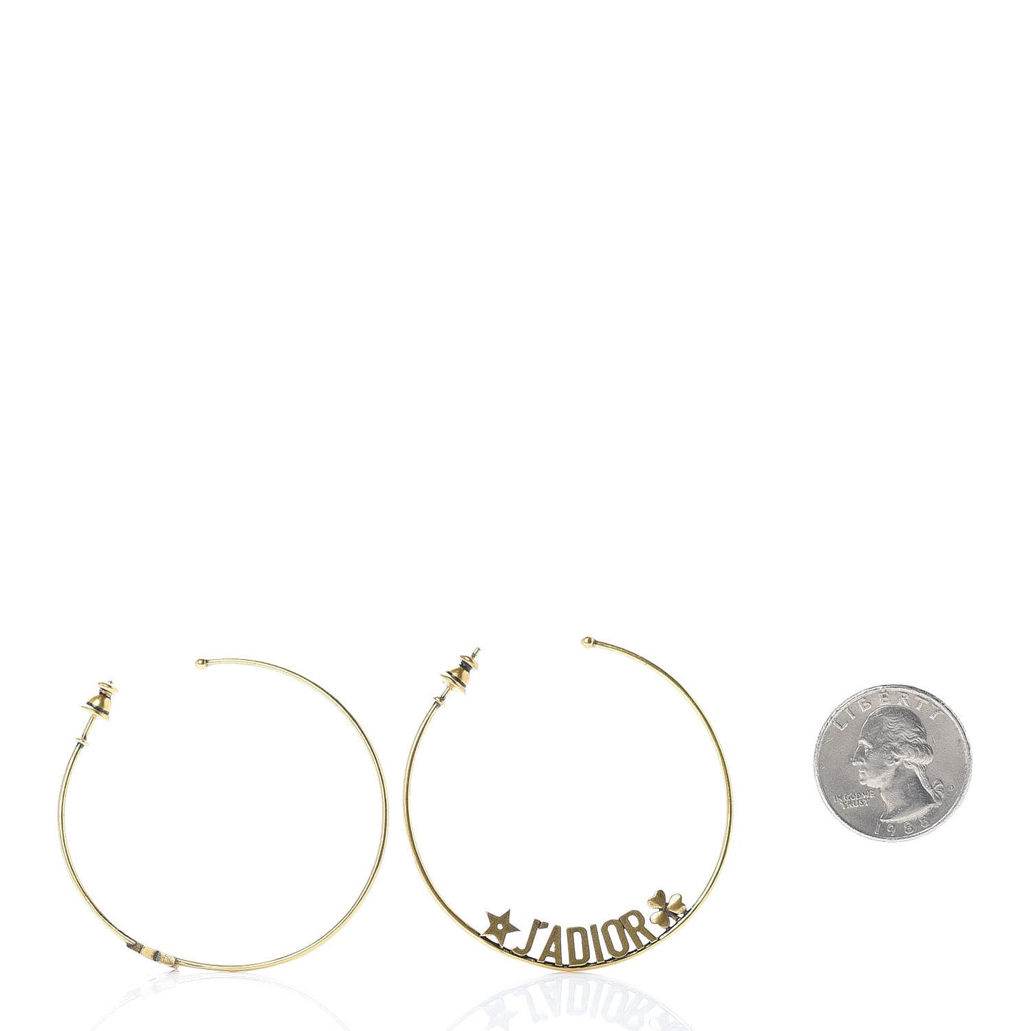 Metal J'Adior Hoop Earrings Aged Gold