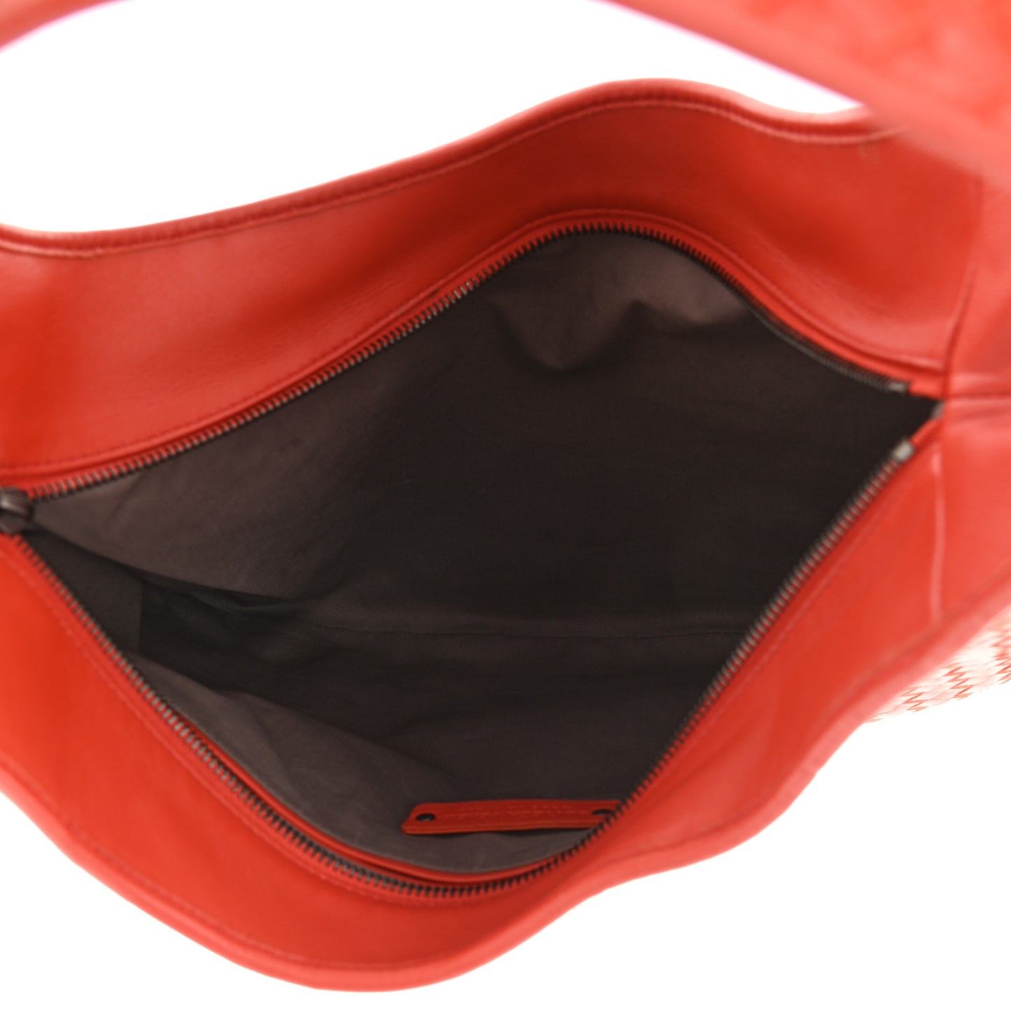 Nappa Intrecciato Large Hobo Red