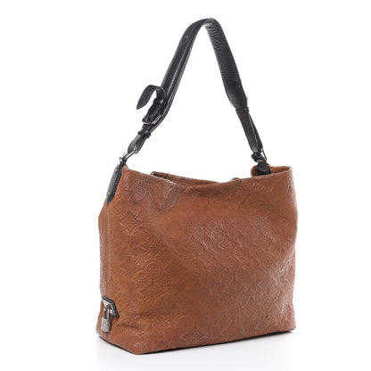 Louis Vuitton Lambskin Antheia Hobo PM Caramel 3 of 15
