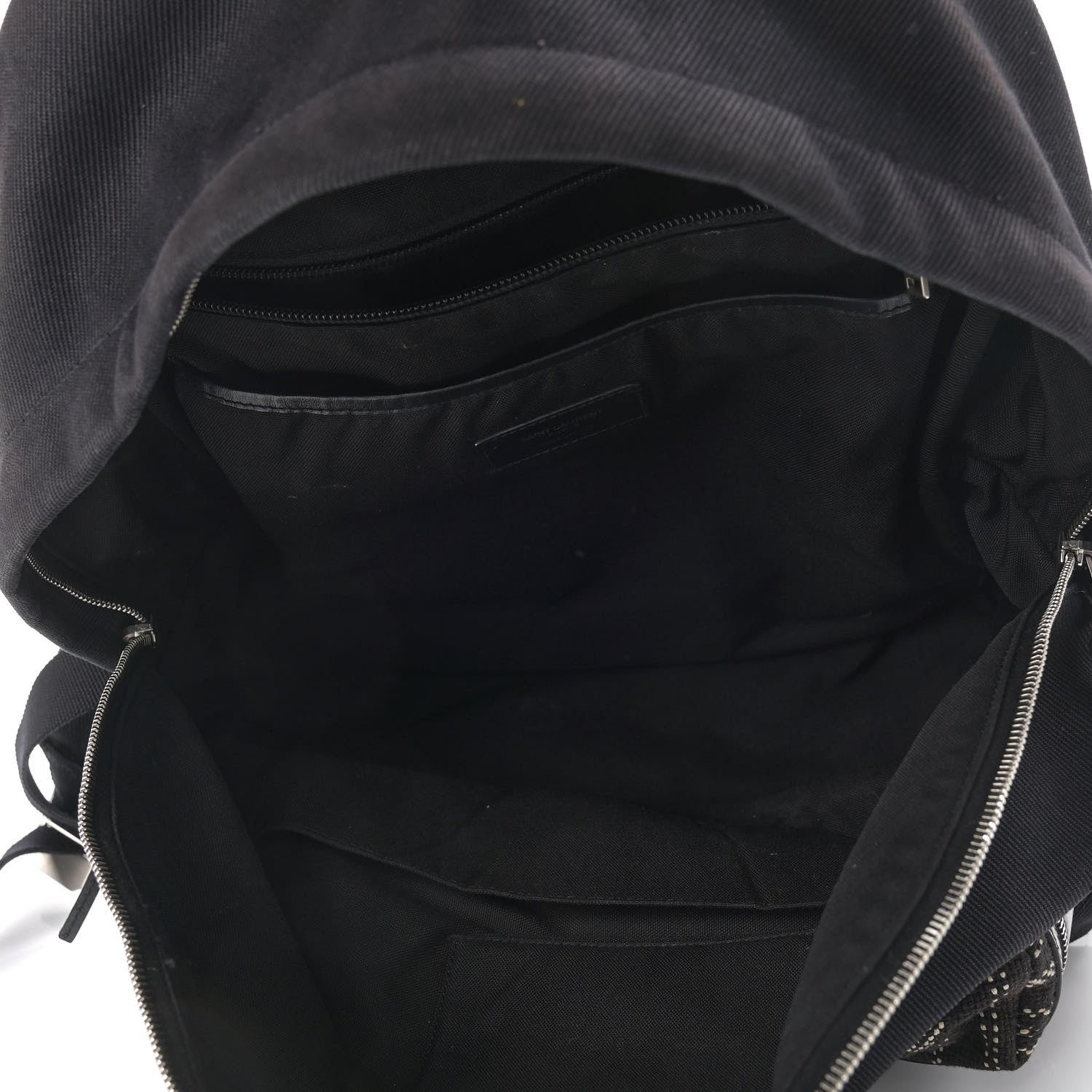 Saint Laurent Canvas Ikat City Backpack Black 4 of 11