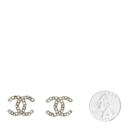 Chanel Ruthenium Crystal Pearl Caviar Earrings 2 of 5