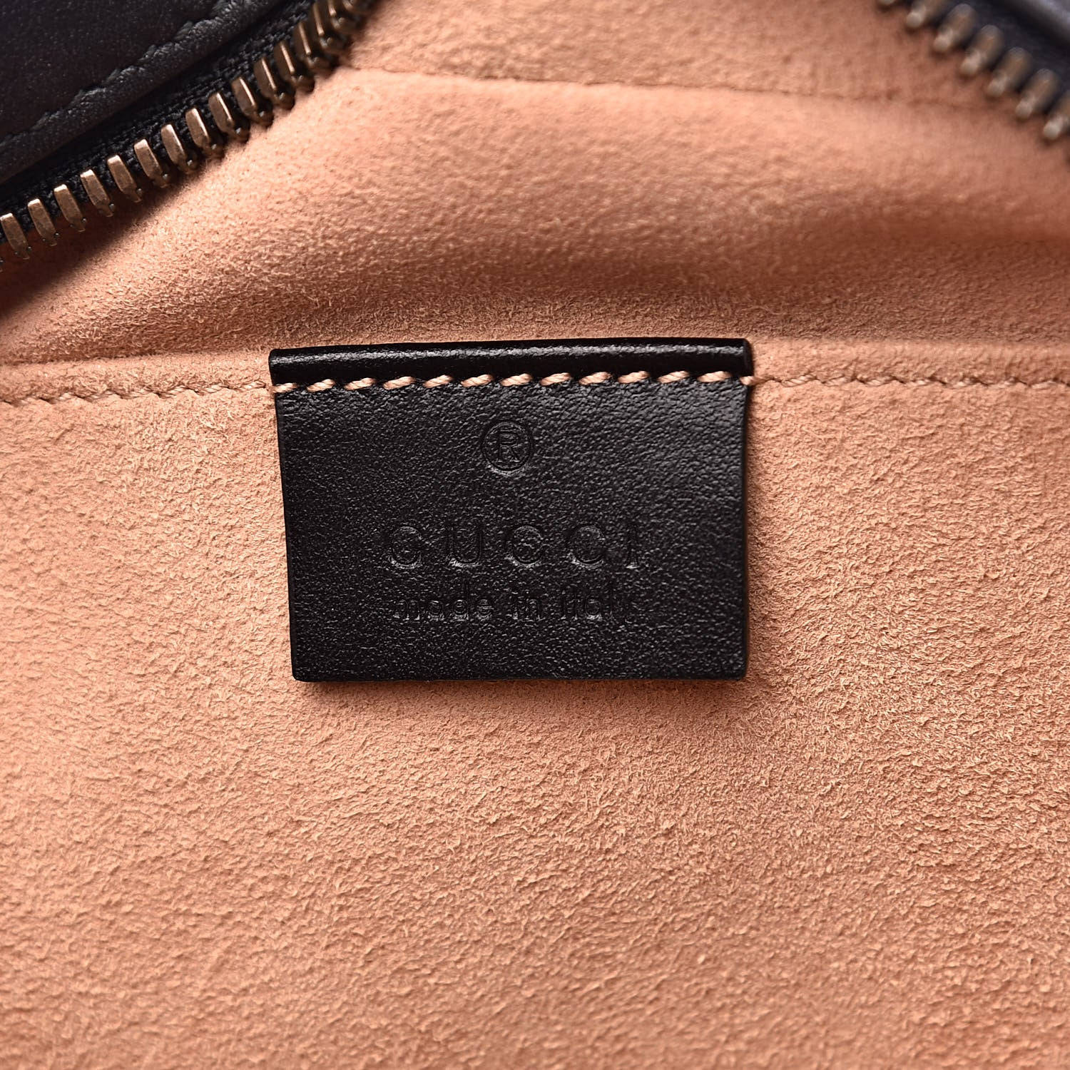 Gucci Calfskin Matelasse Small GG Marmont Chain Shoulder Bag Black 6 of 10