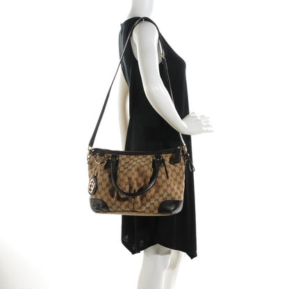 Gucci Monogram Medium Sukey Top Handle Dark Brown 2 of 7
