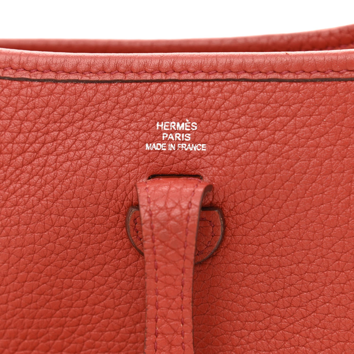 Hermes Taurillon Clemence Evelyne TPM Brique Rouge Pivoine 5 of 9