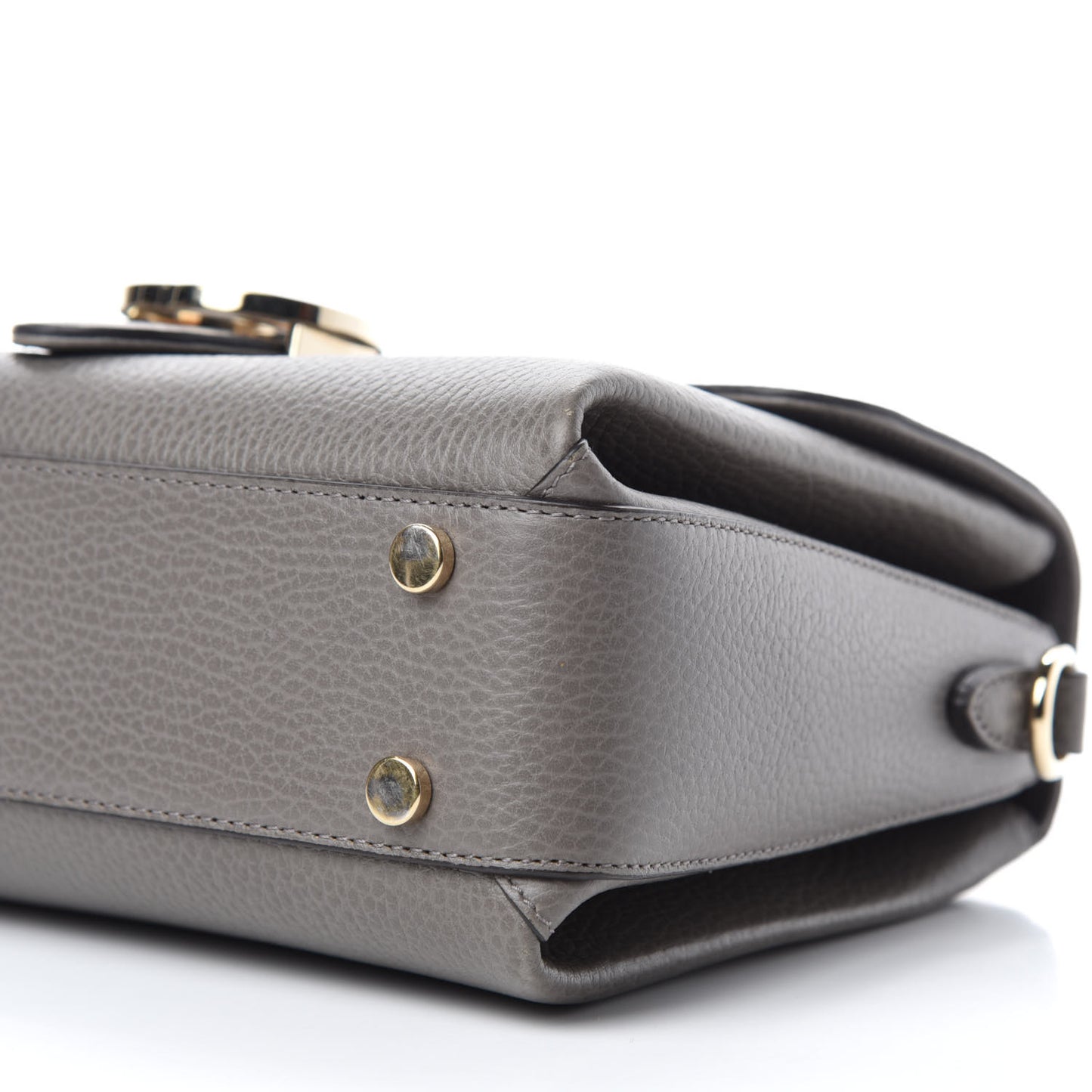 Dollar Calfskin Interlocking G Top Handle Shoulder Bag Loess