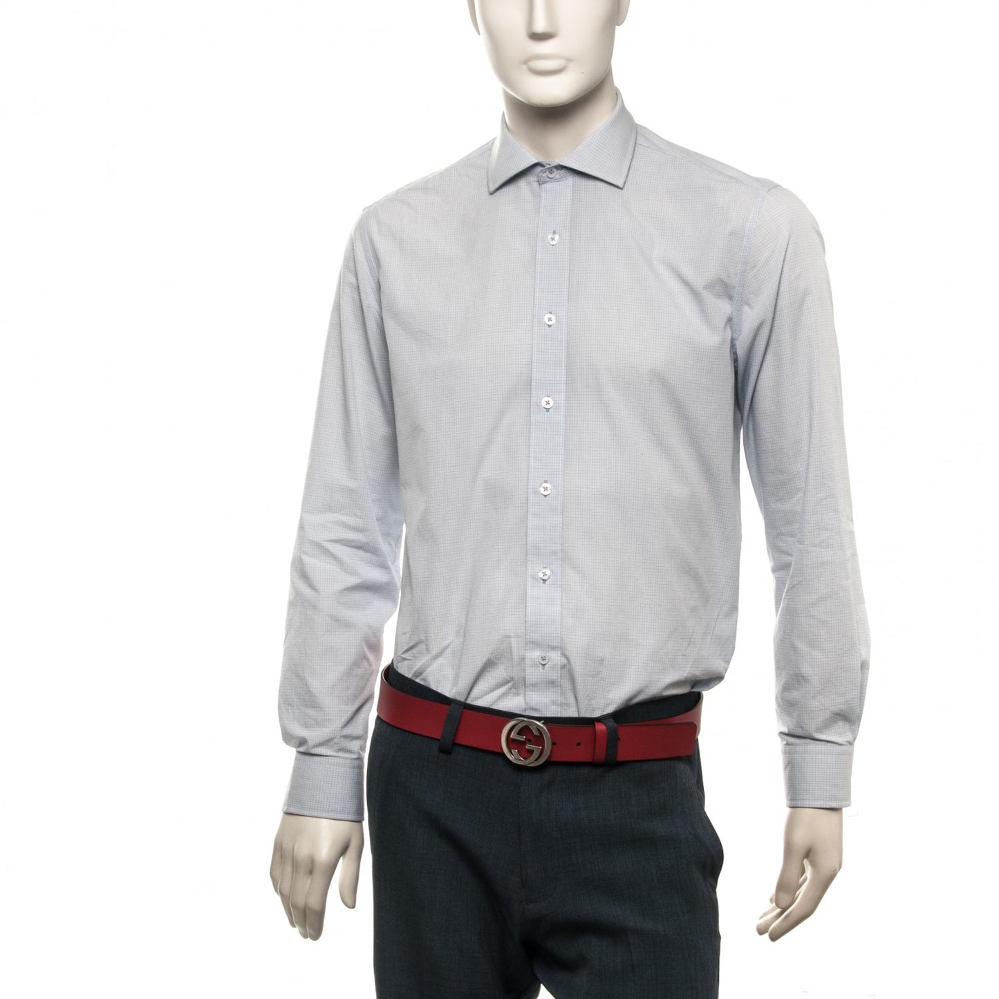 Selleria Calfskin Nickel Interlocking G 37mm Belt 115 46 Rosso
