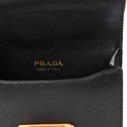 Prada Saffiano Astrology Mini Cahier Bag Black 8 of 10