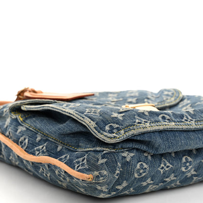 Louis Vuitton Monogram Denim Sac Plat Blue 8 of 14