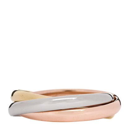 Cartier 18K Pink Yellow White Gold Small Trinity Ring 53 6.5 3 of 5