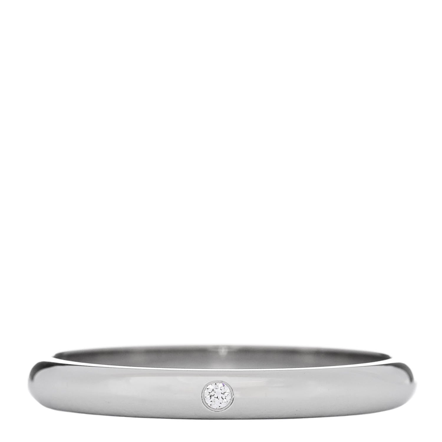 Cartier Platinum Diamond 2.6mm 1895 Wedding Band Ring 58 8.5 1 of 6
