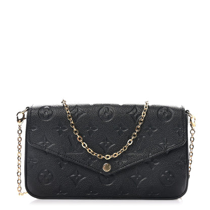 Louis Vuitton Empreinte Pochette Felicie Chain Wallet Black 2 of 23