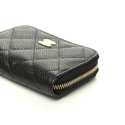 Chanel Caviar Quilted Zip Coin Purse Black 9 of 10