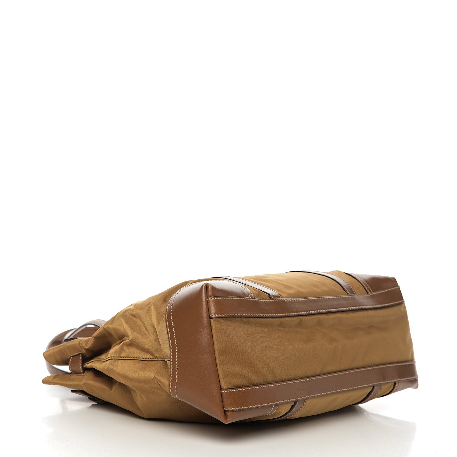 Prada Tessuto Nylon Saffiano Tote Cammello 3 of 9