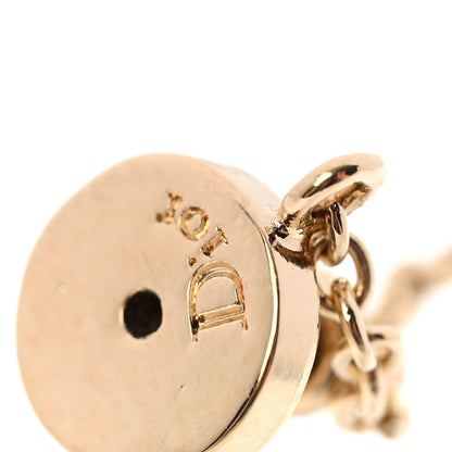 Christian Dior Pearl La Petite Tribale Dangle Chain Earrings Gold 4 of 4