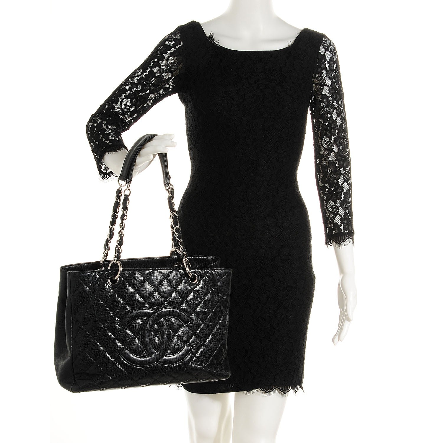 Chanel Caviar Grand Shopping Tote GST Black 2 of 7
