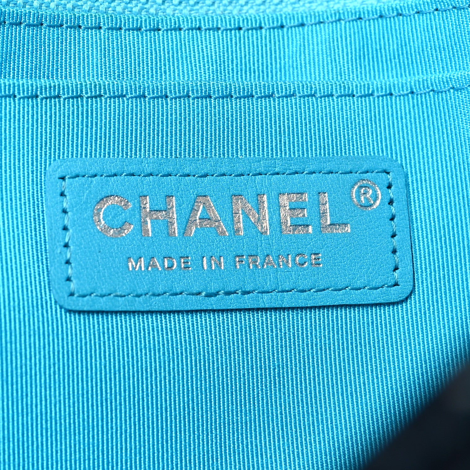 Chanel Silk Chain Printed Medium Single Flap Blue 6 of 11