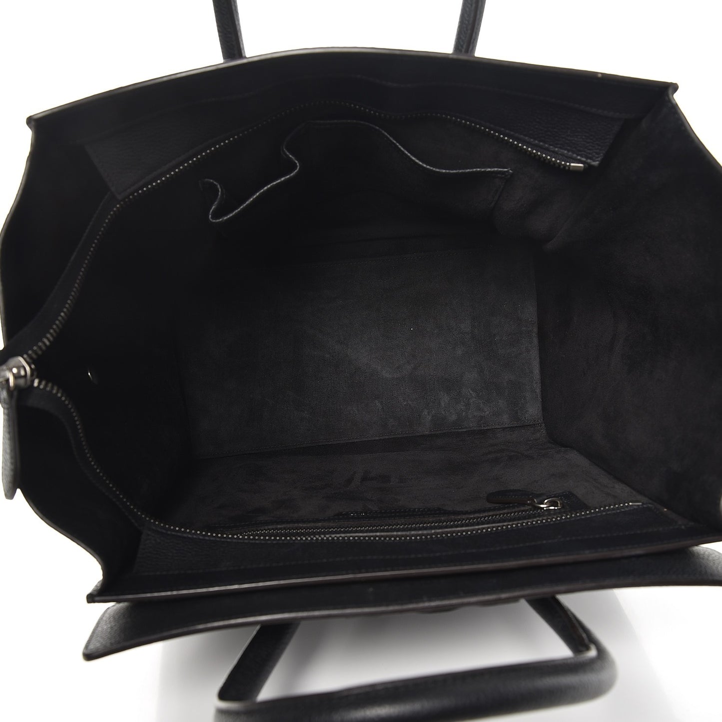 Drummed Calfskin Mini Luggage Black
