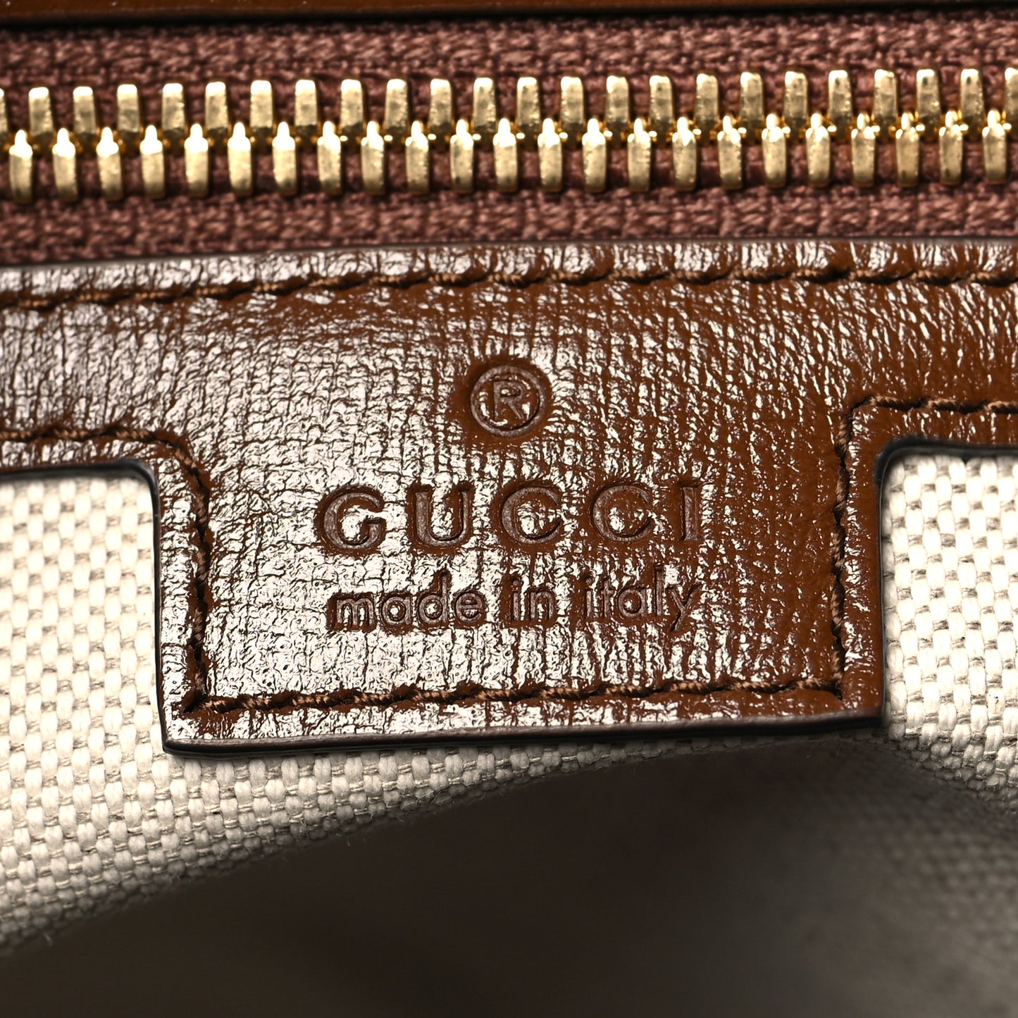 GG Supreme Monogram Azalea Calfskin Medium Retro Interlocking G Buckle Backpack Beige Ebony Brown Sugar