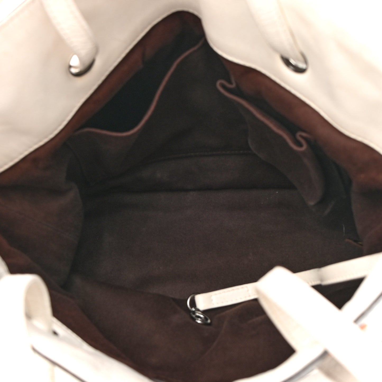 Lambskin Quilted CC Charm Tote White Multicolor