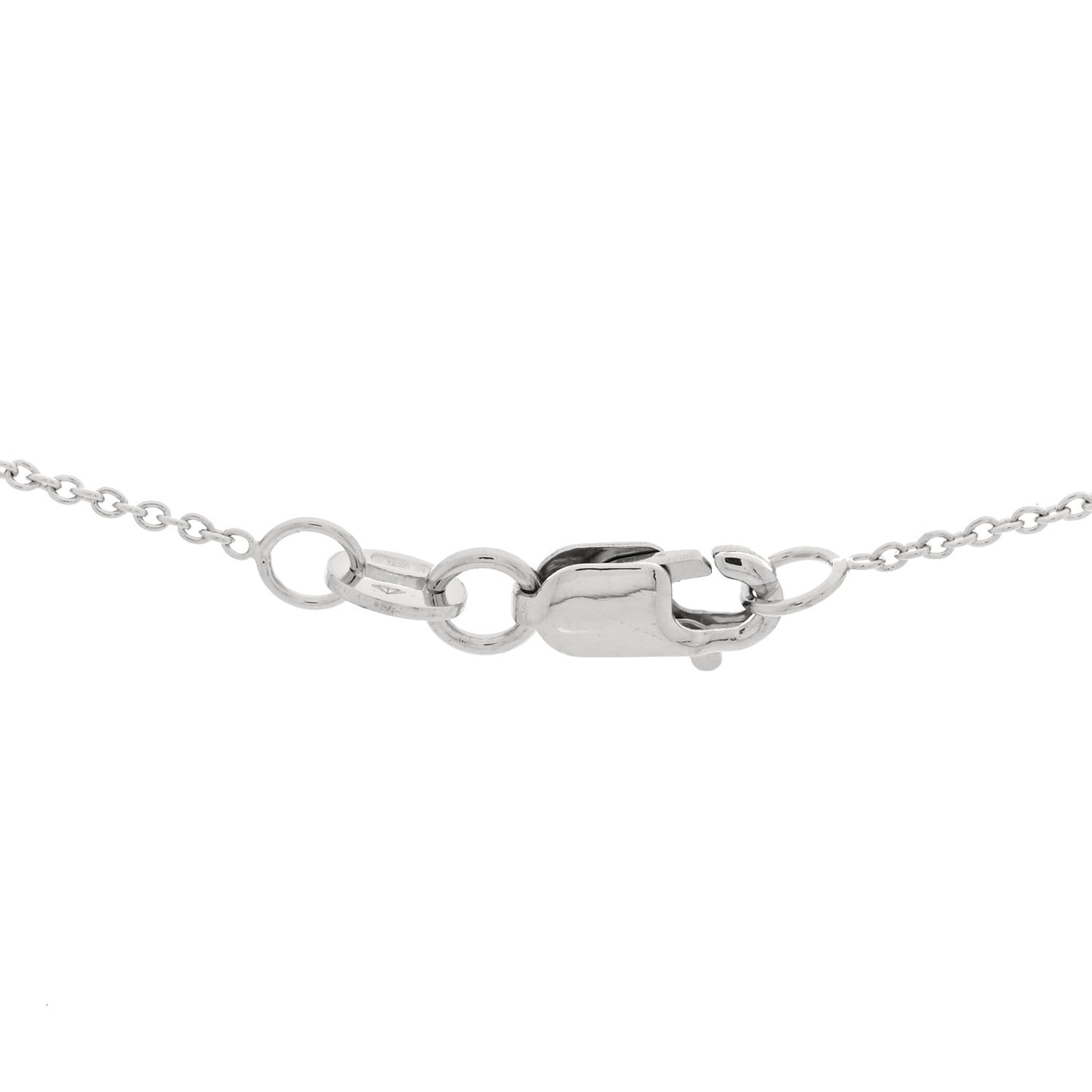 18K White Gold Diamond Tiny Treasures Outline Owl Pendant Necklace