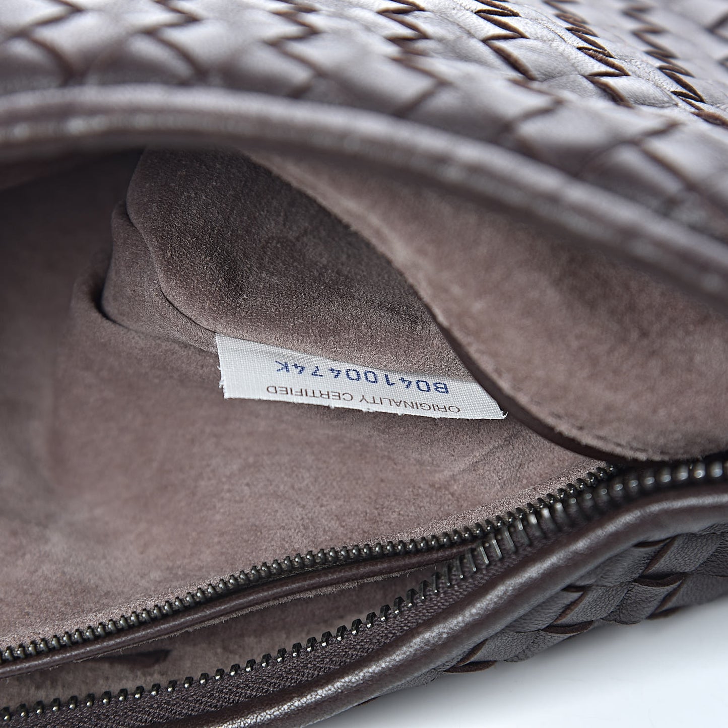Nappa Intrecciato Large Veneta Hobo Ebano